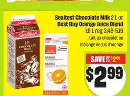 FreshCo Sealtest Chocolate Milk 2 L or Best Buy Orange Juice Blend 1.6 L offer