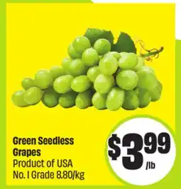 FreshCo Green Seedless Grapes Product of USA No.1 Grade 8.80/kg offer