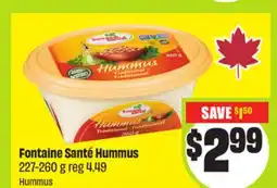 FreshCo Fontaine Santé Hummus 227-260 g offer