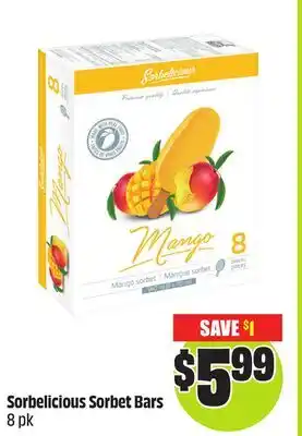 FreshCo Sorbelicious Sorbet Bars 8 pk offer