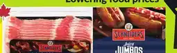 FreshCo Schneiders Bacon, Juicy Jumbos or Smoked Sausages 100-450 g or Maple Leaf Bacon 375 g offer