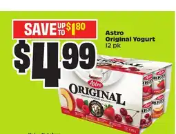 FreshCo Astro Original Yogurt 12 pk offer