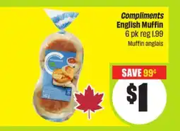 FreshCo Compliments English Muffins 6 pk offer