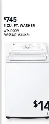 RONA LG 5 CU. FT. WASHER offer