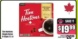 FreshCo Tim Hortons Single Serve K-Cups 30pk offer