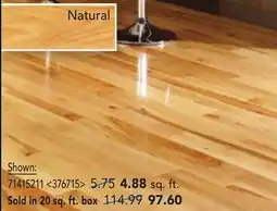 RONA Natural hardwood flooring offer