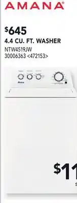 RONA AMANA 4.4 CU. FT. WASHER offer