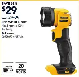 RONA DEWALT LED WORK LIGHT offer