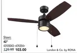 RONA LANDON & CO. ceiling fans offer