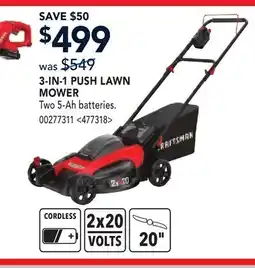 RONA 3-IN-1 PUSH LAWN MOWER offer