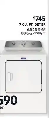 RONA MAYTAG 7 CU. FT. DRYER offer