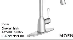 RONA Adler collection pull-down kitchen faucets Chrome finish offer
