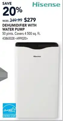 RONA DEHUMIDIFIER WITH WATER PUMP offer