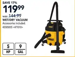 RONA WET/DRY VACUUM offer