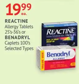 IDA Pharmacy REACTINE or BENADRYL offer