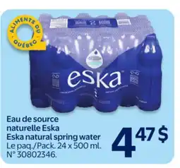 Walmart Eska natural spring water offer