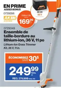 Patrick Morin Lithium-Ion Grass Trimmer Kit, 36 V, 11 in offer