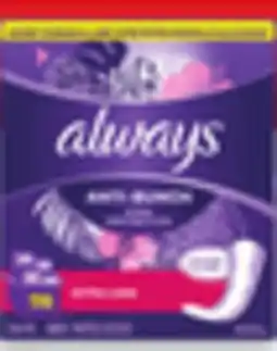 Walmart Always liners 116s - 216s offer