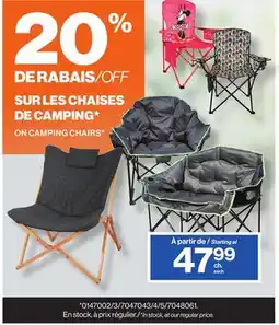 Patrick Morin CAMPING CHAIRS offer