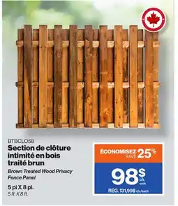 Patrick Morin Brown Treated Wood Privacy Fence Panel offer