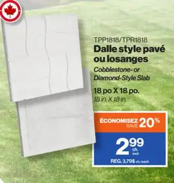 Patrick Morin Cobblestone- or Diamond-Style Slab offer