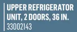 Canac upper refrigerator unit, 2 doors, 36in offer