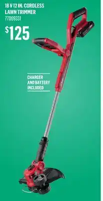Canac 18 V 12 in. Cordless Lawn Trimmer offer