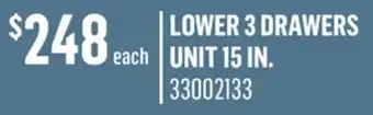 Canac Lower 3 Drawers Unit 15in offer