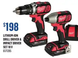 Canac Lithium-Ion Drill Driver & Impact Driver Set 18 V offer