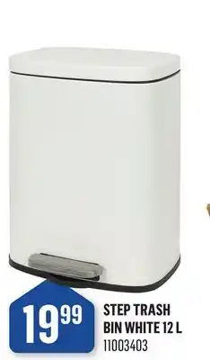 Canac Step Trash Bin White 12 L offer