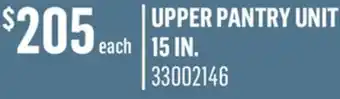 Canac upper pantry unit 15in offer