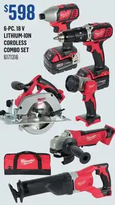 Canac 6-Pc. 18 V Lithium-Ion Cordless Combo Set offer