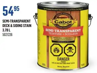 Canac Semi-Transparent Deck & Siding Stain 3.78L offer