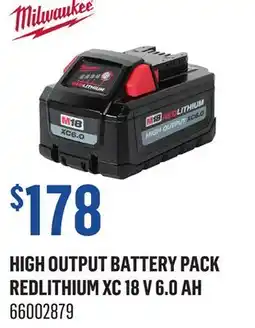 Canac High Output Battery Pack REDLITHIUM XC 18V 6.0Ah offer