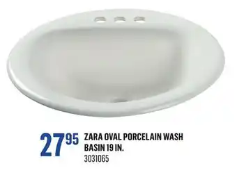 Canac Zara Oval Porcelain Wash Basin 19 in offer