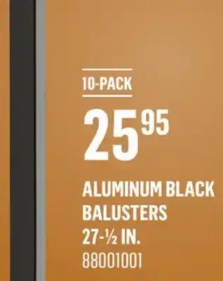 Canac Aluminum Black Balusters offer