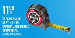 Canac Tape Measure 33ft.x11/4in offer
