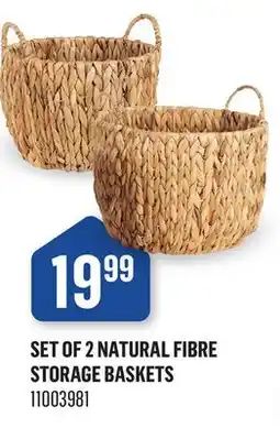 Canac Set of 2 Natural Fibre Storage Baskets offer