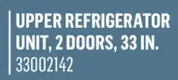 Canac upper refrigerator unit, 2 doors, 33in offer