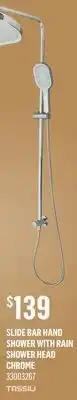 Canac Slide Bar Hand Shower with Rain Shower Head Chrome offer