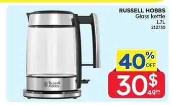 Rossy RUSSELL HOBBS Glass kettle offer