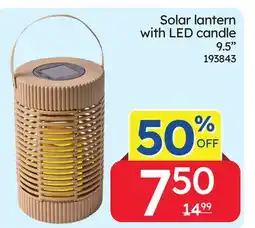 Rossy Solar lantern with LED candle offer