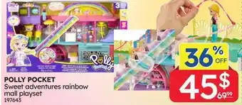Rossy POLLY POCKET Sweet adventures rainbow mall playset offer