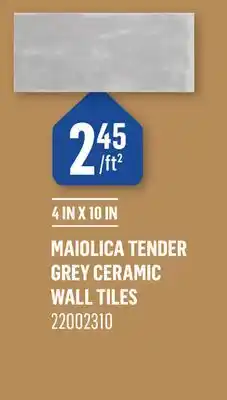 Canac Maiolica Tender Grey Ceramic Wall Tiles offer