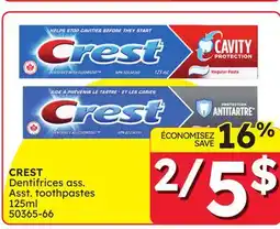 Rossy CREST Dentifrices ass. Asst. toothpastes offer