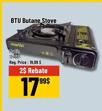Mayrand Martin BTU Butane Stove offer