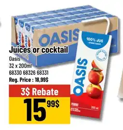 Mayrand Juices or cocktail Oasis 32 x 200ml offer