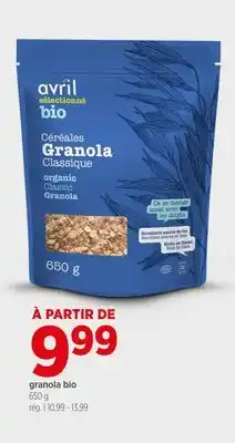 Avril granola bio offer