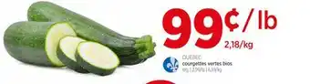 Avril Courgettes Vertes bios offer