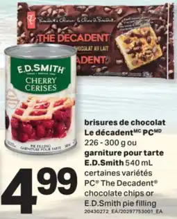 L'Intermarché BRISURES DE CHOCOLAT LE DÉCADENT 226 - 300 G OU GARNITURE POUR TARTE, 540 ML offer
